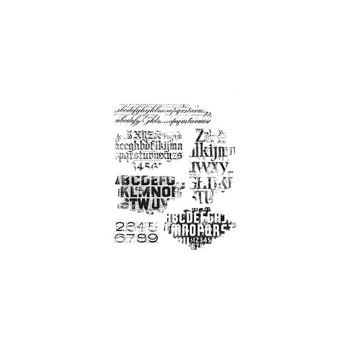 Tim Holtz Sellos de caucho FADED TYPE CMS397