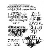 Tim Holtz Sellos de caucho FADED TYPE CMS397