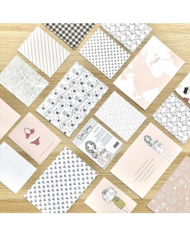 Pack tarjetas ilustraciones Travel Alua Cid