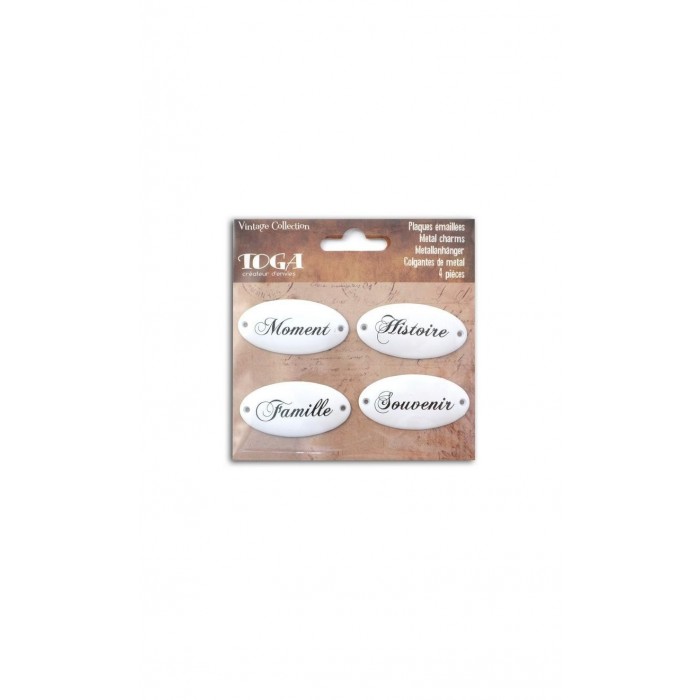 Surtido de 4 placas esmaltadas TOGA