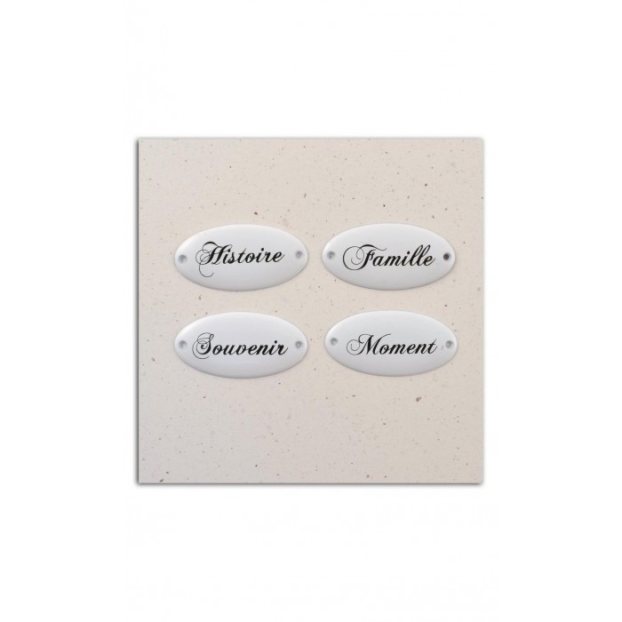 Surtido de 4 placas esmaltadas TOGA