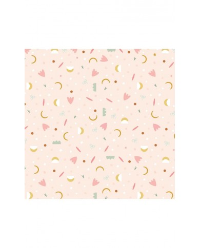 Tela de encuadernar Wilma Moon Abstract rosa