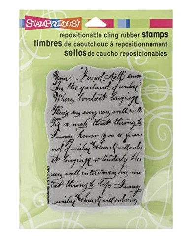 Stampendous - Cling Mounted Rubber Stamps - Vintage Note CRP249