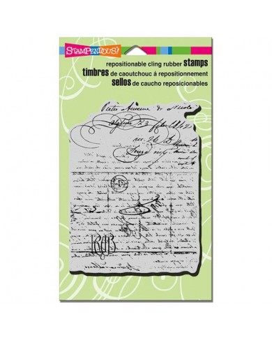 Stampendous - Cling Mounted Rubber Stamps - Vintage Letter CRR221