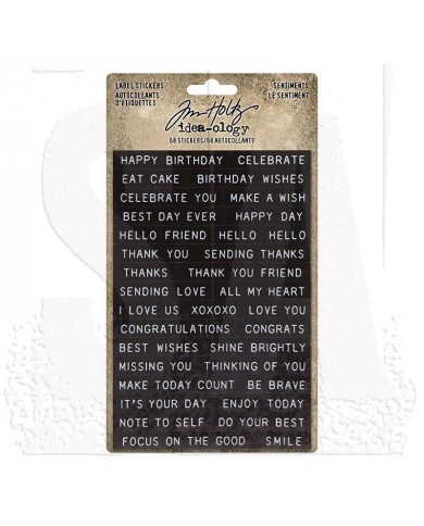 Tim Holtz Idea-ology: Label Sticker Sentiments TH94121