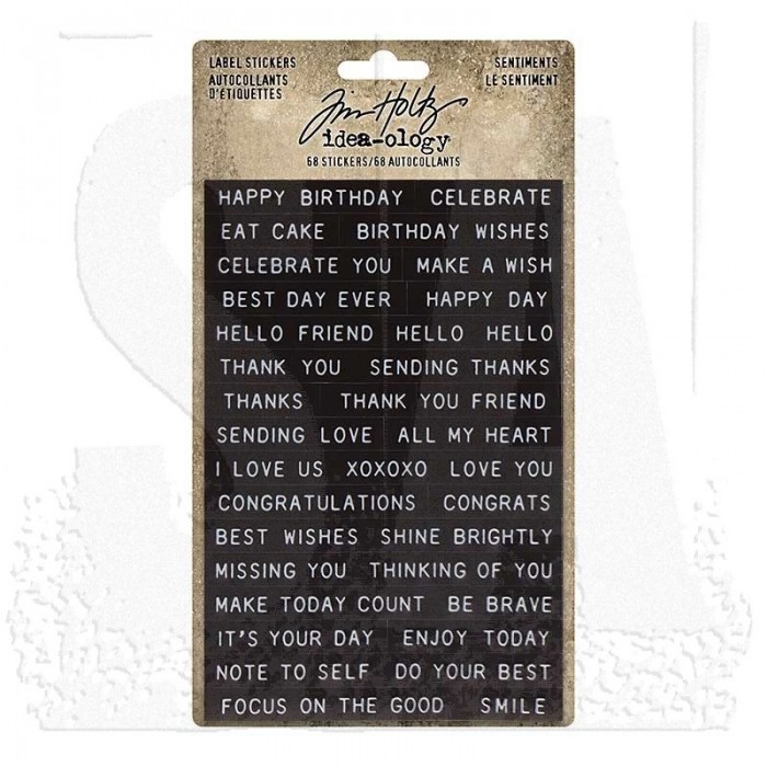 Tim Holtz Idea-ology: Label Sticker Sentiments TH94121