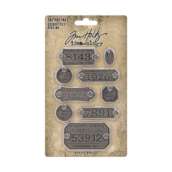 ADORNOS CHAPAS NUMERICAS ANTIGUAS Tim Holtz TH94039