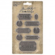 ADORNOS CHAPAS NUMERICAS ANTIGUAS Tim Holtz TH94039