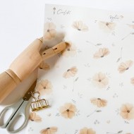 Vellum Flores Beige 12" x 12" Ojalá SIEMPRE Cocoloko