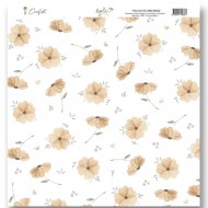 Vellum Flores Beige 12" x 12" Ojalá SIEMPRE Cocoloko