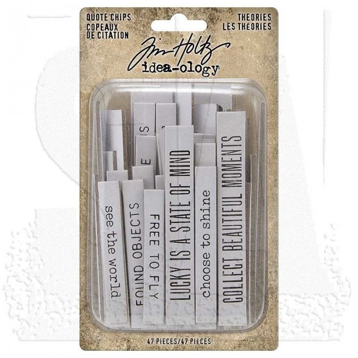 Theories Quote Chips Tim Holtz Idea-ology TH94045
