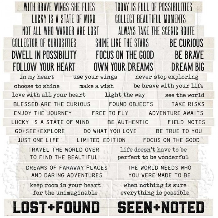 Theories Quote Chips Tim Holtz Idea-ology TH94045