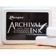 Archival Ink - Almohadilla de tinta para sellos Jet Black