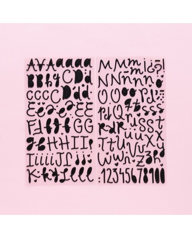 JANE - Alfabeto puffy negro