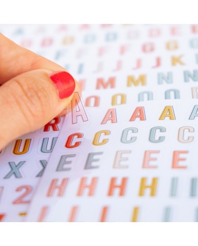 Stickers Alfabeto PVC Transparentes - Kimidori Colors VVKM005012