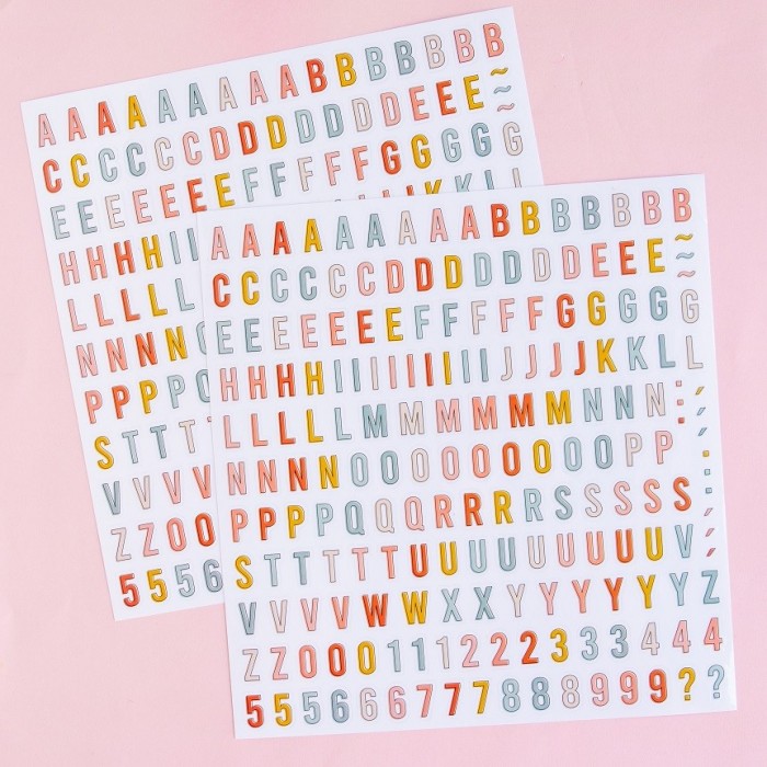 Stickers Alfabeto PVC Transparentes - Kimidori Colors VVKM005012