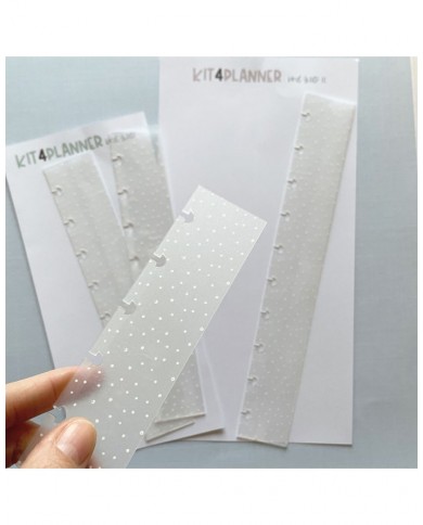 Guias topitos BLANCO para encuadernación con disco XL