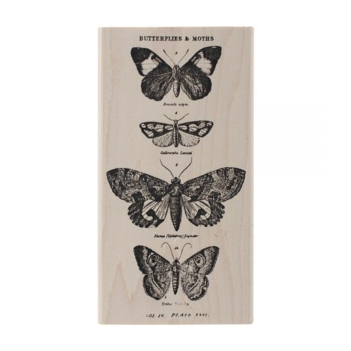 TIM HOLTZ MOUNTED RED RUBBER STAMP – BUTTERFLY 1