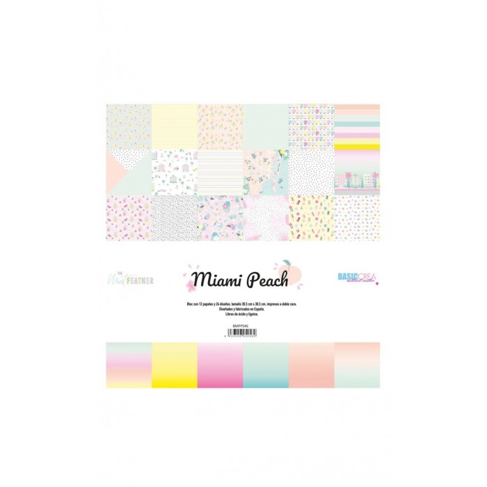 MIAMI PEACH Colección de Papeles - Adela - The_mint_feather