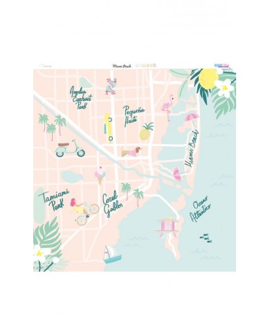MIAMI PEACH Colección de Papeles - Adela - The_mint_feather