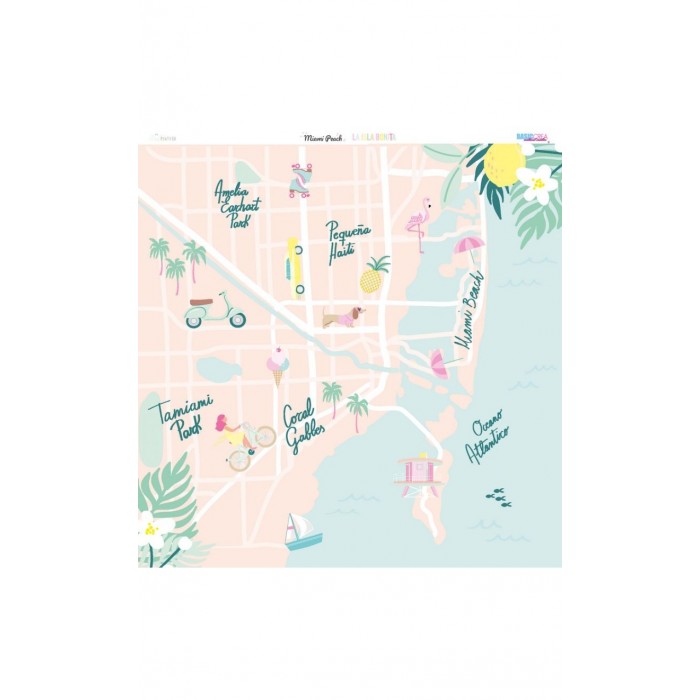 MIAMI PEACH Colección de Papeles - Adela - The_mint_feather