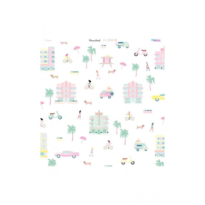 MIAMI PEACH Colección de Papeles - Adela - The_mint_feather