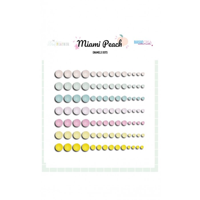 MIAMI PEACH Enamel dots - Adela - The_mint_feather