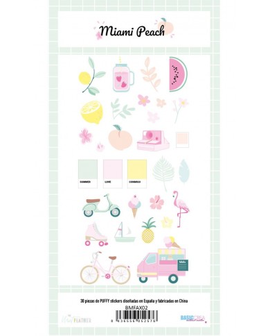 MIAMI PEACH Pegatinas Puffy- Adela - The_mint_feather