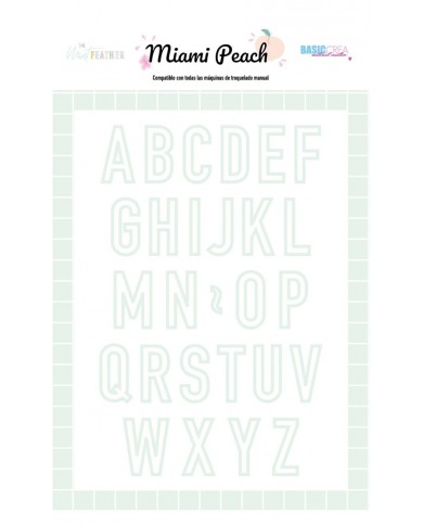 MIAMI PEACH Troquel Abecedario - Adela - The_mint_feather