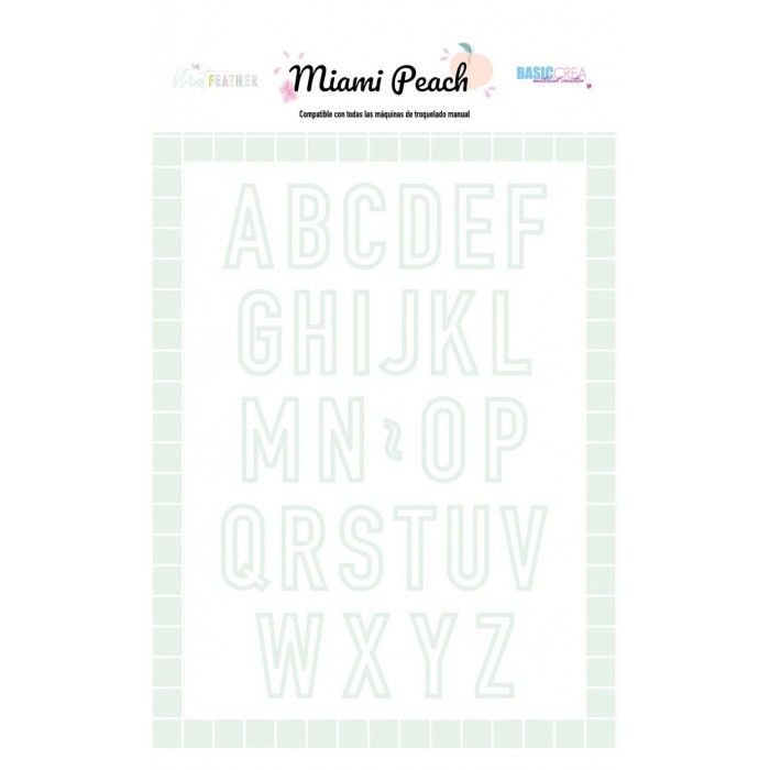 MIAMI PEACH Troquel Abecedario - Adela - The_mint_feather