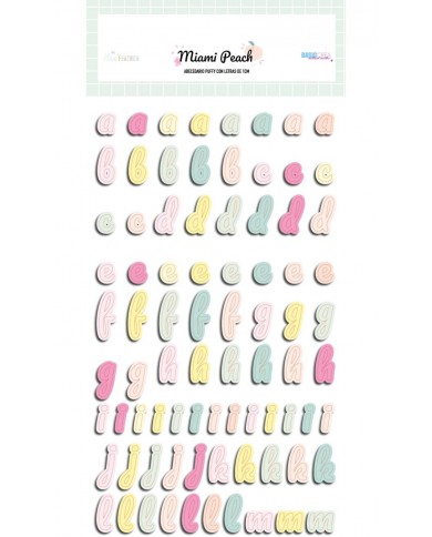 MIAMI PEACH Abecedario Puffy- Adela - The_mint_feather