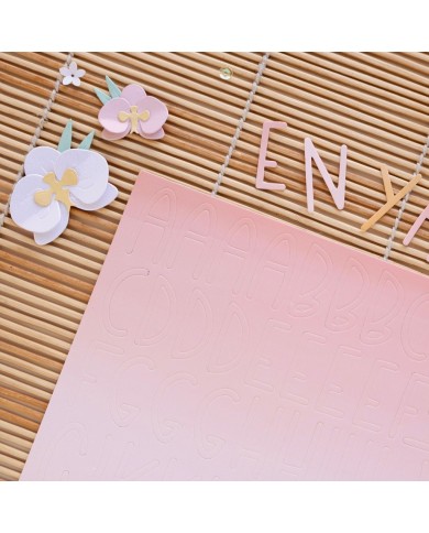 Mintopia - Alfabeto de chipboard Aloha