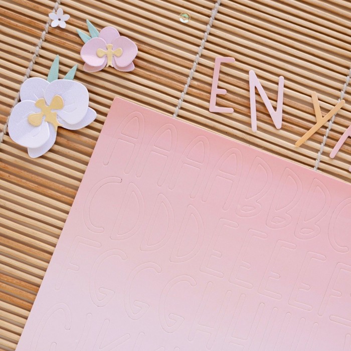 Mintopia - Alfabeto de chipboard Aloha