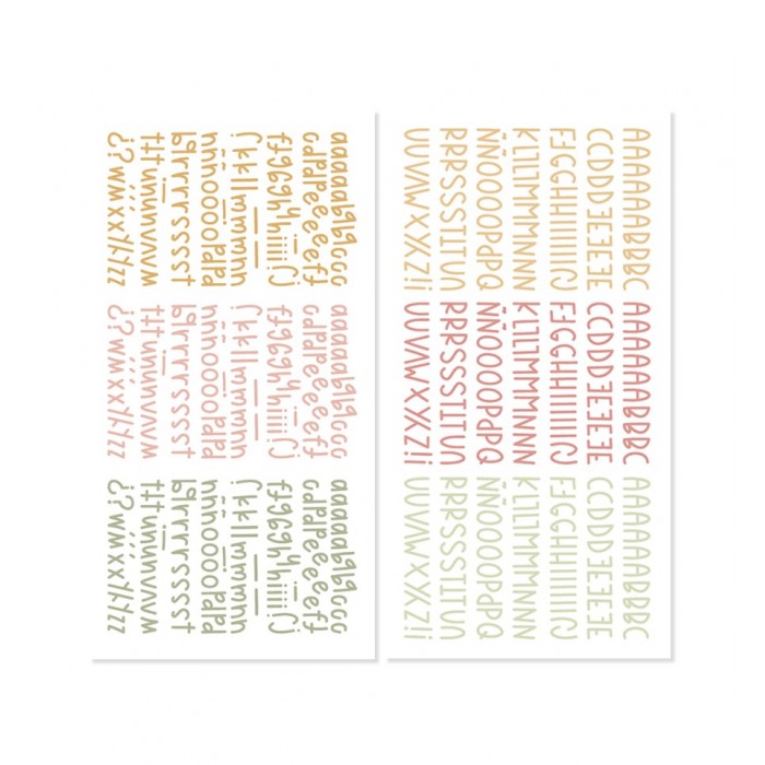 Mintopia - Set de mini alfabetos puffy Aloha - 6 alfabetos distintos VVMT010016