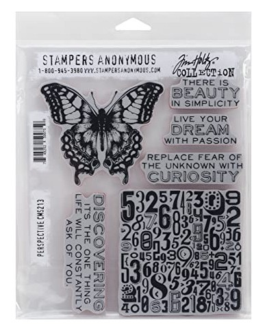 TIM HOLTZ  PERSPECTIV-CLING RBBR STAMP SET -CMS213