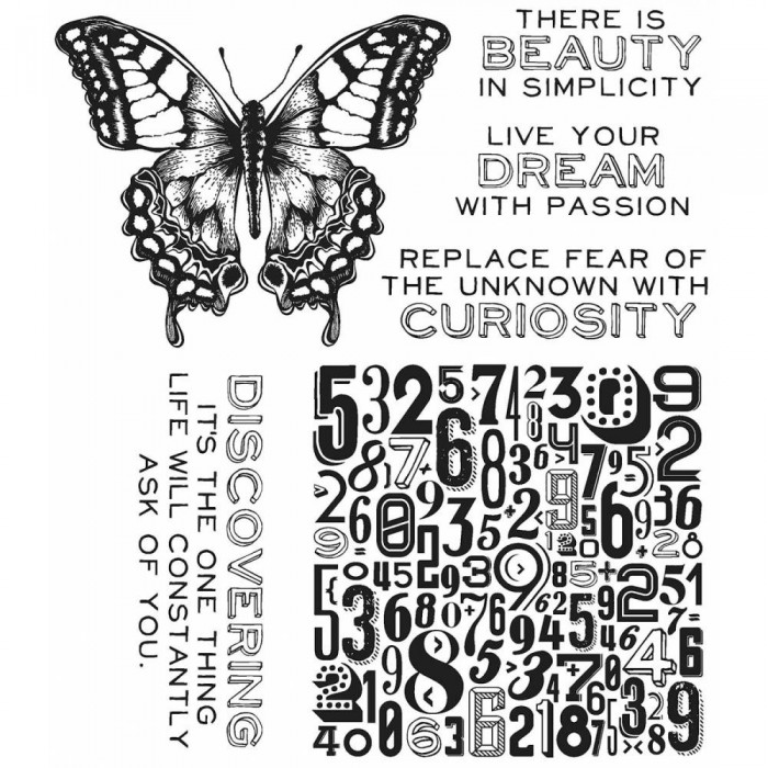 TIM HOLTZ  PERSPECTIV-CLING RBBR STAMP SET -CMS213