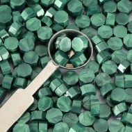 Cera para lacre en pastillas - Verde métalico x 20 unidades