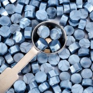 Cera para lacre en pastillas - Azul métalico x 20 unidades