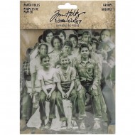 Recortables Tim Holtz Idea-Ology Paper Dolls Groups Die-Cuts 50/Pkg TH94137