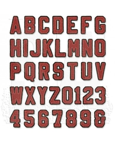 Sizzix Thinlits Alphanumeric, Varsity Dies By Tim Holtz 37/Pkg 665437