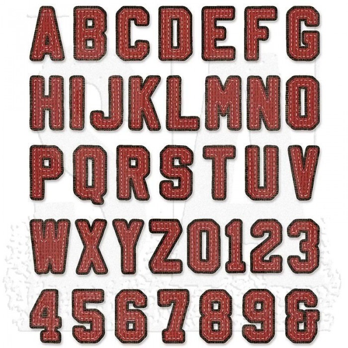 Sizzix Thinlits Alphanumeric, Varsity Dies By Tim Holtz 37/Pkg 665437