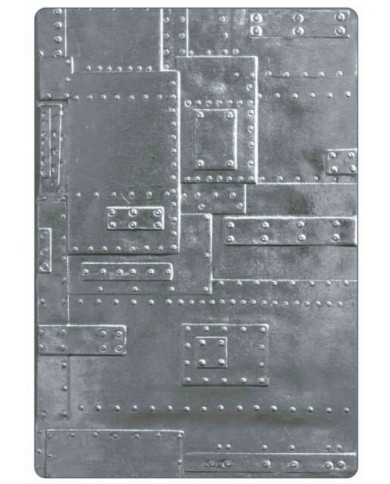 Sizzix 3D Texture Fades Embossing Folder Foundry By Tim Holtz 662717