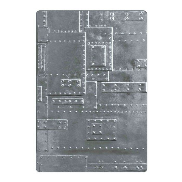 Sizzix 3D Texture Fades Embossing Folder Foundry By Tim Holtz 662717