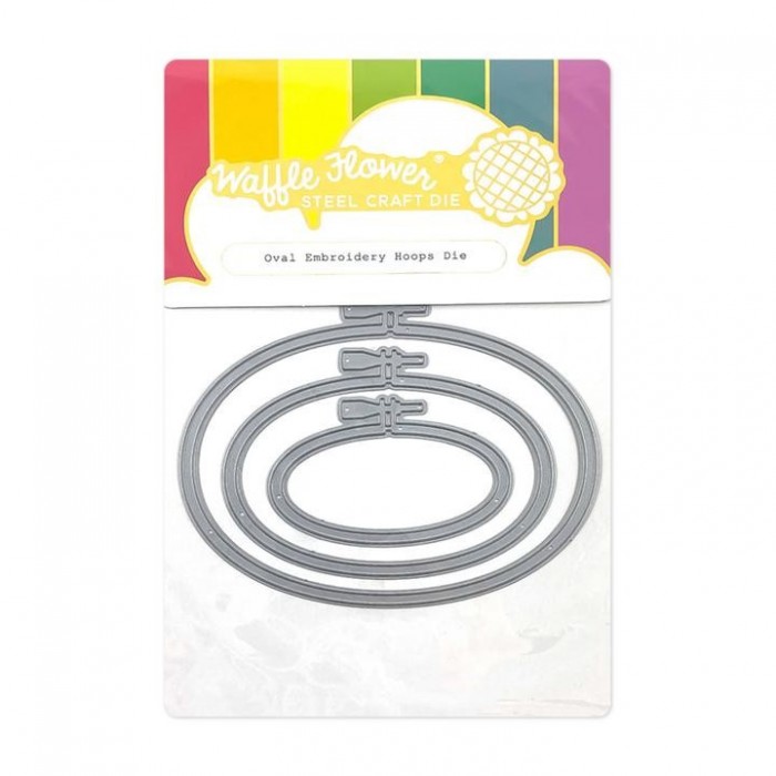 Waffle Flower Crafts - Craft Dies - Oval Embroidery Hoops Die
