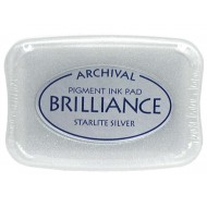 Tinta Brillante Plateada Brilliance Pigment Ink Pad Silver