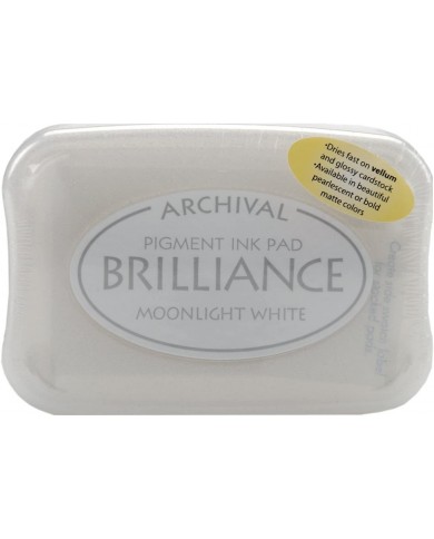 Tinta Brillante Blanca BrilliancePigment Ink Pad Moonlight White