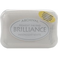 Tinta Brillante Blanca BrilliancePigment Ink Pad Moonlight White