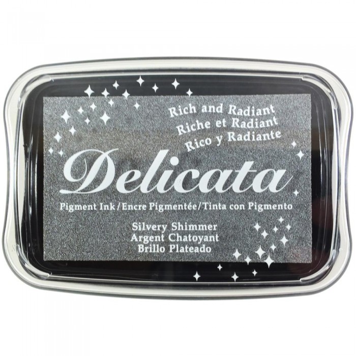 Delicata Pigment Ink Pad Silvery Shimmer DE192