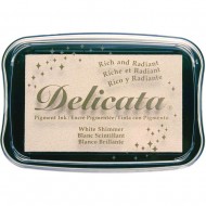 Delicata Pigment Ink Pad White Shimmer DE380