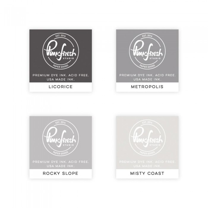 Pinkfresh Studio Premium Dye Cube Ink Pads 4 Colors PFDIC12
